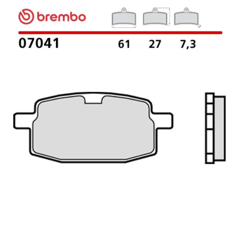 Plaquettes de Frein Moto Brembo 07041