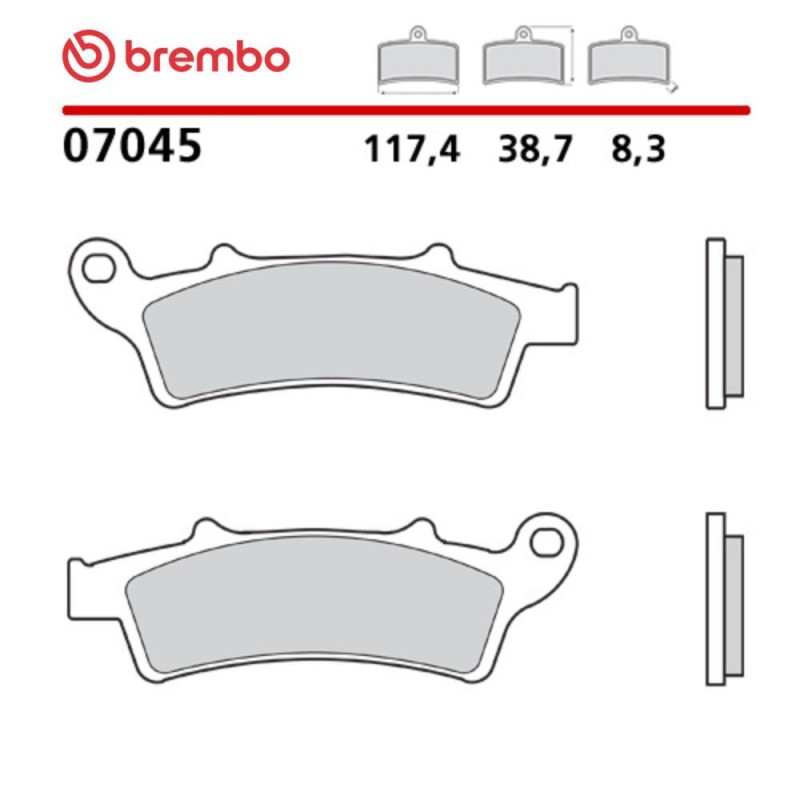 Motorcycle Brake Pads Brembo 07045 Motorcycle Brake Pads Brembo 07045