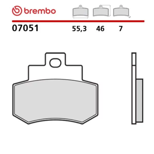 Motorrad Bremsbeläge Brembo 07051