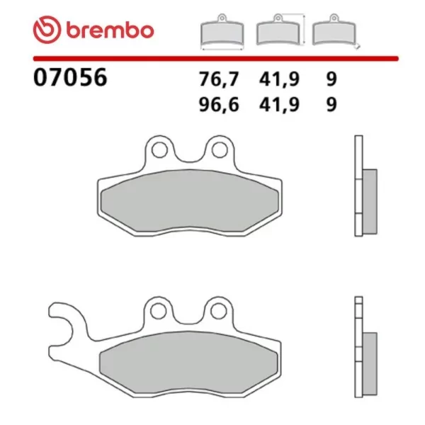 Plaquettes de Frein Moto Brembo 07056