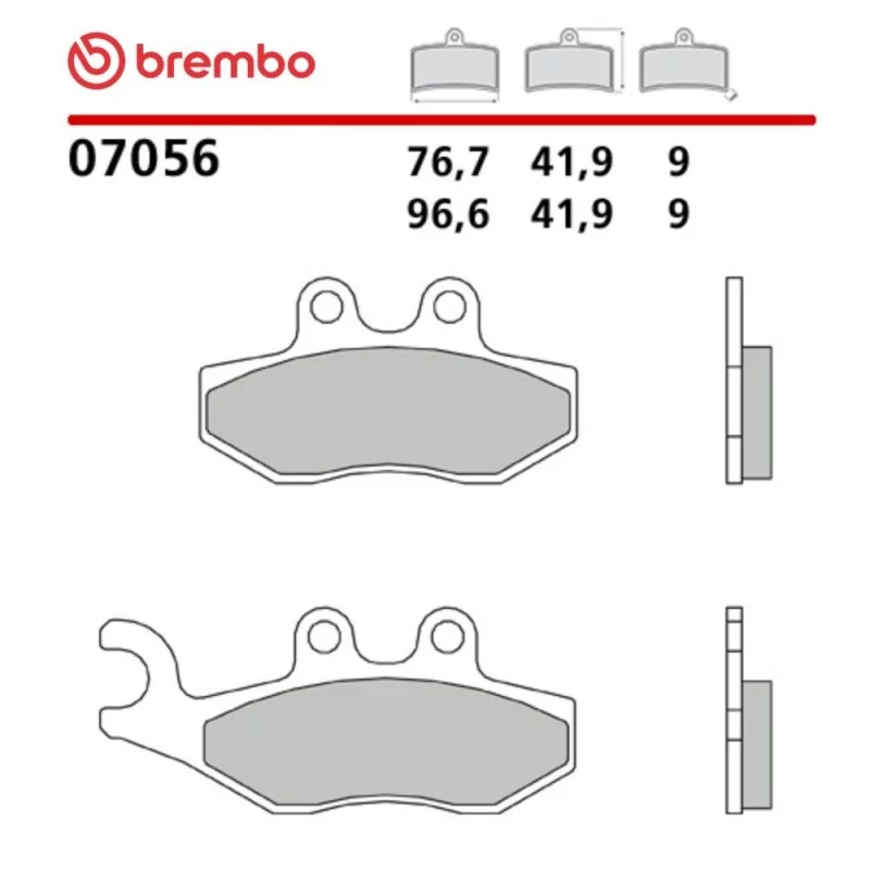 Plaquettes de Frein Moto Brembo 07056