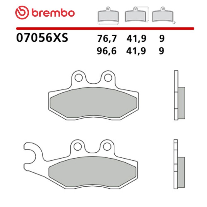Pastillas Moto Brembo 07056XS