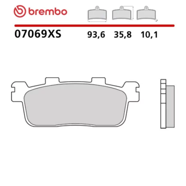 Pastillas Moto Brembo 07069XS