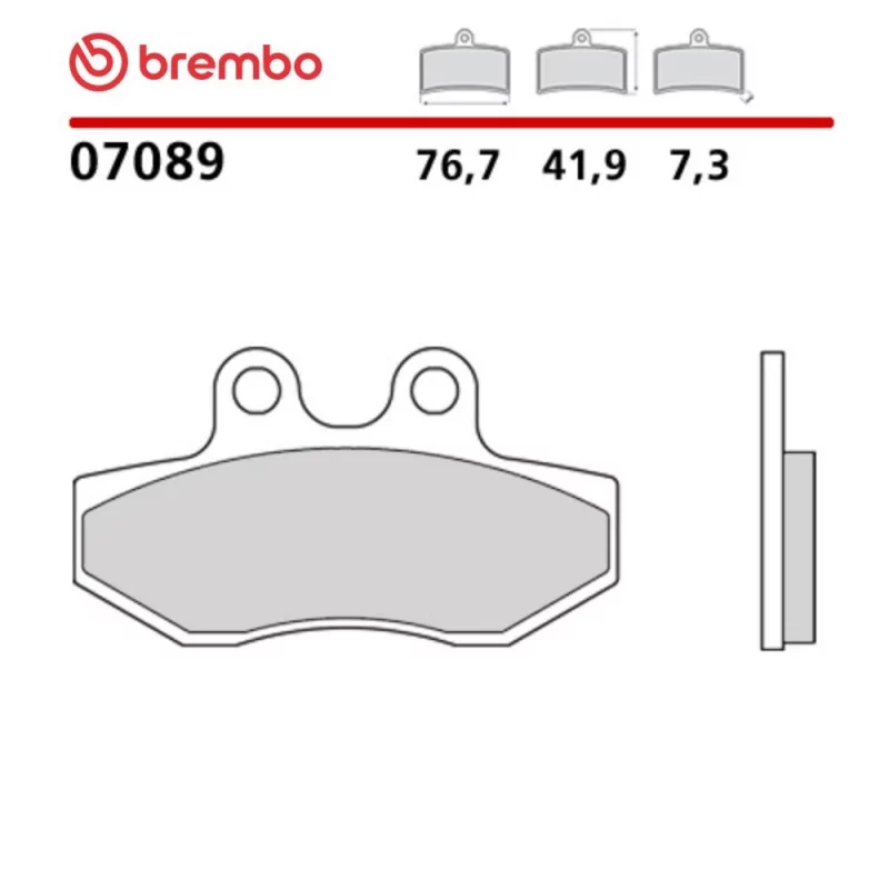 Plaquettes de Frein Moto Brembo 07089