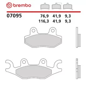 Plaquettes de Frein Moto Brembo 07095