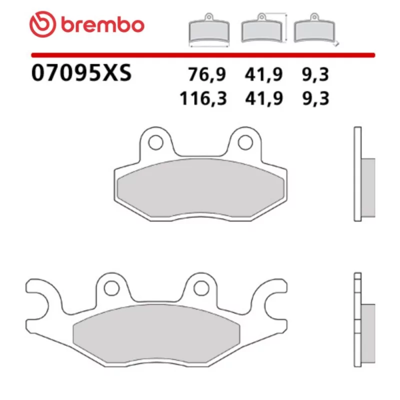 Pastiglie Freno Moto Brembo 07095XS Pastiglie Freno Moto Brembo 07095XS