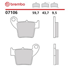 Plaquettes de Frein Moto Brembo 07106