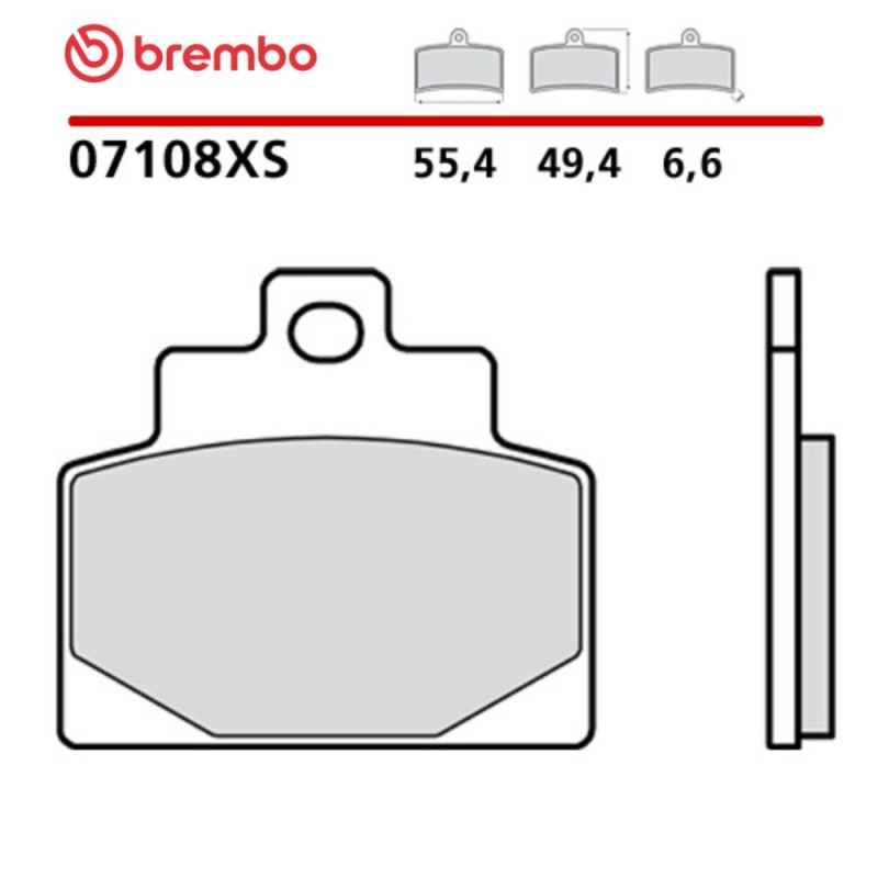 Motorcycle Brake Pads Brembo 07108XS Motorcycle Brake Pads Brembo 07108XS