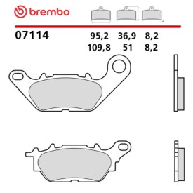 Plaquettes de Frein Moto Brembo 07114