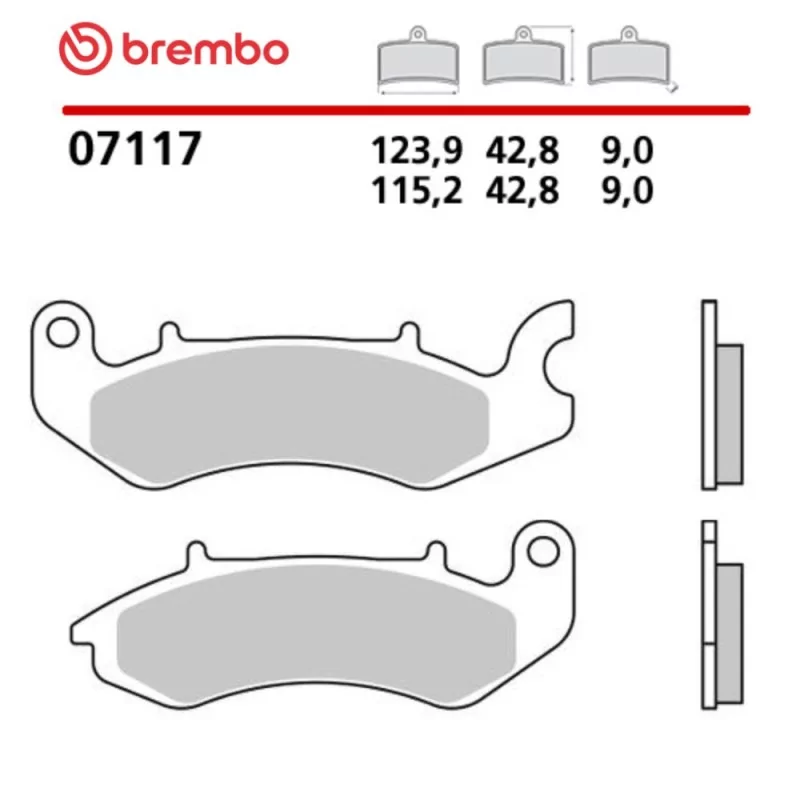 Plaquettes de Frein Moto Brembo 07117