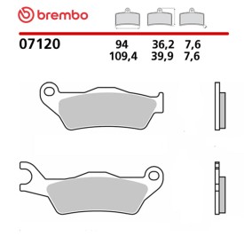 Motorrad Bremsbel&auml;ge Brembo 07120
