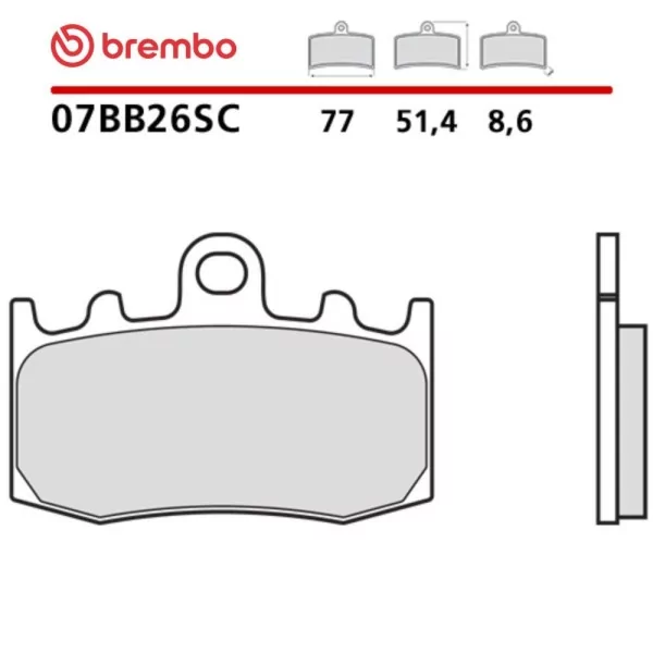 Pastiglie Freno Moto Brembo 07BB26LA
