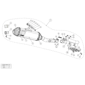 Akrapovic S-Y2MET12-BNTA Yamaha YZ 250 F