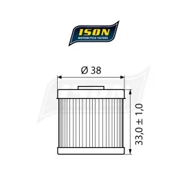 Motorcycle Oil Filter ISON116 - Ison
