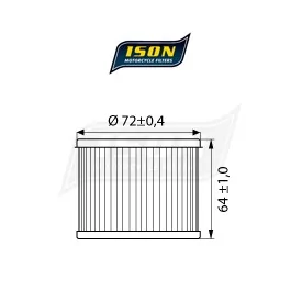 Motorcycle Oil Filter ISON133 - Ison