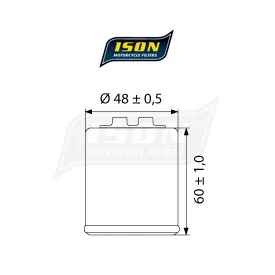 Motorcycle Oil Filter ISON183 - Ison