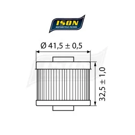 Motorcycle Oil Filter ISON185 - Ison
