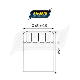 Motorcycle Oil Filter ISON198 - Ison