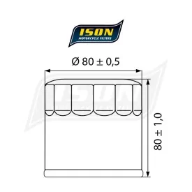 Motorcycle Oil Filter ISON202 - Ison