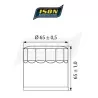 Motorcycle Oil Filter ISON204 - Ison