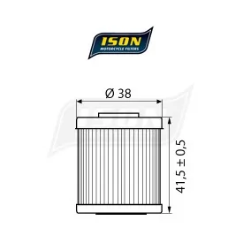 Motorcycle Oil Filter ISON207 - Ison