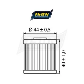 Motorcycle Oil Filter ISON566 - Ison