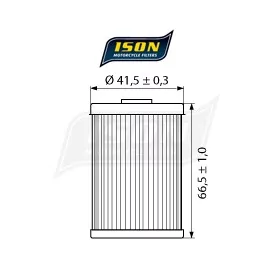 Motorcycle Oil Filter ISON655 - Ison