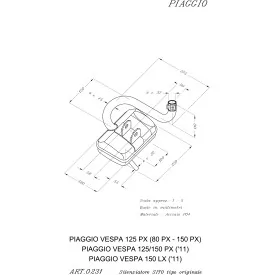 Exhaust Leovince Piaggio Vespa 150 PX