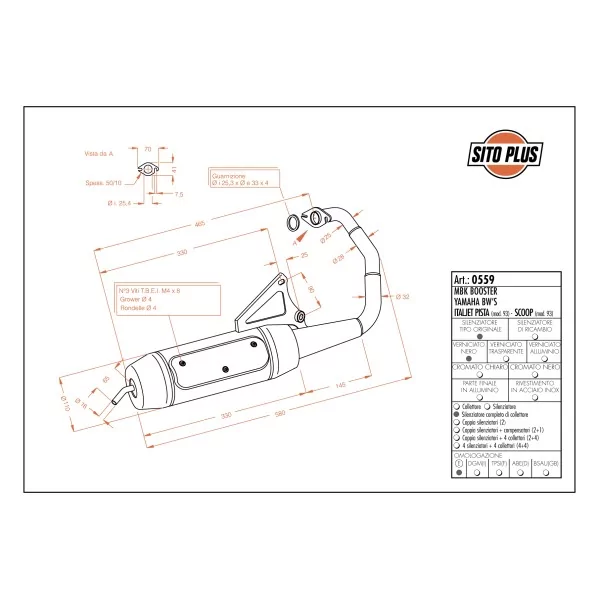 Scarico Leovince Italjet PISTA