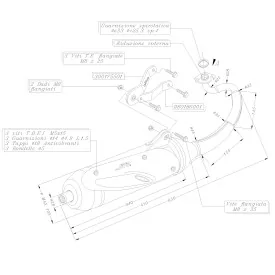 Sportauspuff Leovince Yamaha AEROX 50 KAT liquid cooled