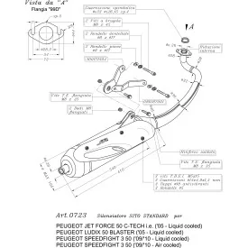 Echappement Leovince Peugeot SPEEDFIGHT 3 50 liquid cooled