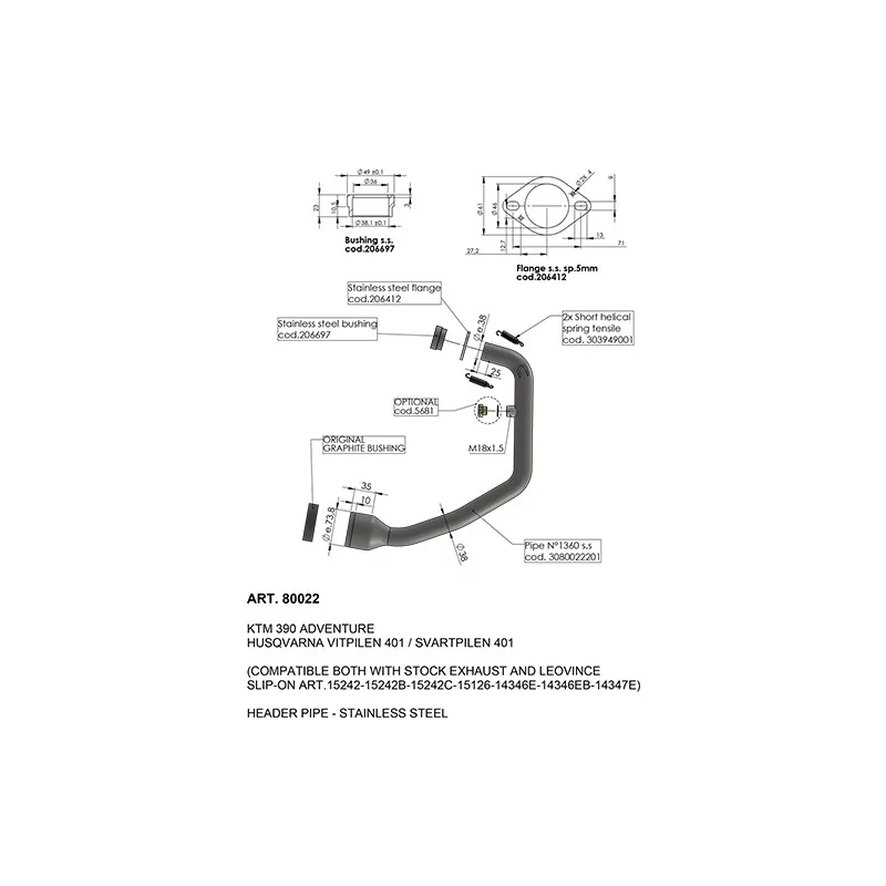 Sportauspuff Leovince Husqvarna VITPILEN 401 2020-2023