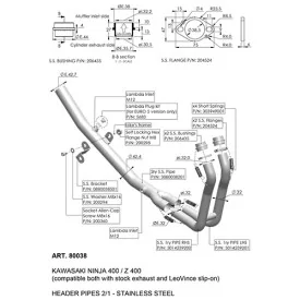 Exhaust Leovince Kawasaki Ninja 400 2018 - 2022