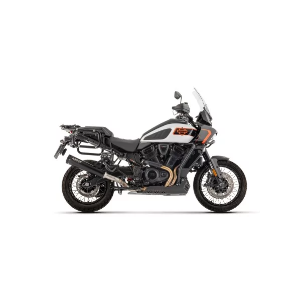 Arrow HD Pan America 1250 2026- 77020RBN Silenciadores Rebel nichrom "Dark" con copa de aluminio "Dark"