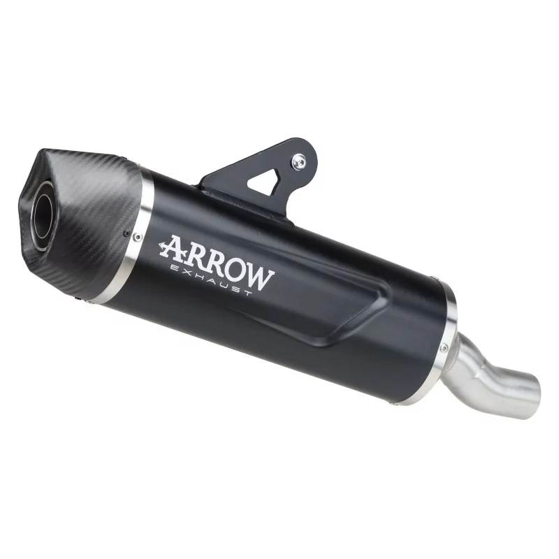 Arrow QJ Motor SRT 800 2023/2024 72650AKN Silenciador Indy Race EVO aluminio "Dark" con copa carby