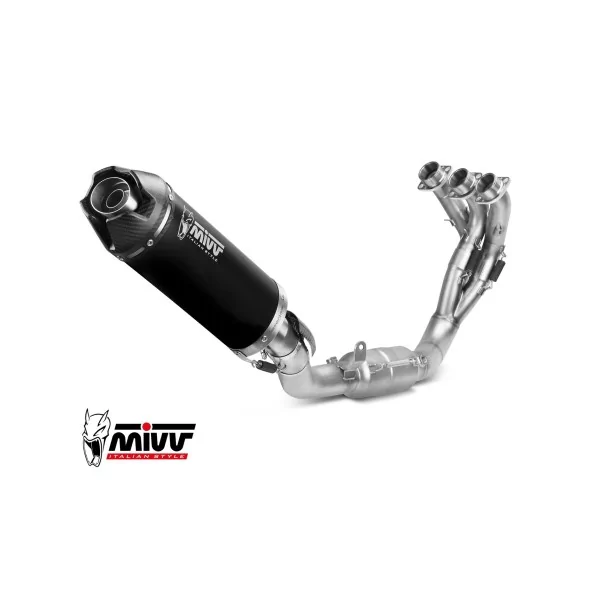 Mivv Komplette Sport-Auspuffanlage Schwarz Carbon-Endkappe Yamaha MT-09 / SP / FZ-09