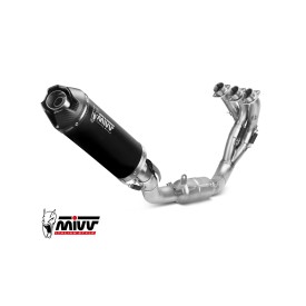 Mivv Komplette Sport-Auspuffanlage Schwarz Carbon-Endkappe Yamaha R9