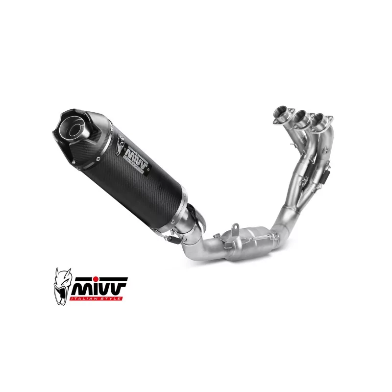 Mivv Komplette Sport-Auspuffanlage Carbon Carbon-Endkappe Yamaha MT-09 / SP / FZ-09 Mivv Komplette Sport-Auspuffanlage Carbon Carbon-Endkappe Yamaha MT-09 / SP / FZ-09