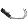 Mivv Sport Exhaust Full System Black carbon end cap Yamaha MT-07 / FZ-07