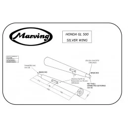 Marving H/2070/BC Honda Gl 500 Silver Wing