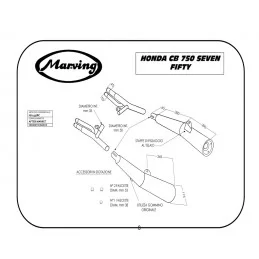 Marving H/2135/BC Honda Cb 750 Seven Fifty