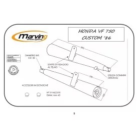 Marving H/2090/BC Honda Vf 750 Custom 86