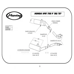 Marving H/2059/NC Honda Vfr 750 F 86/87