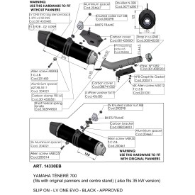 Exhaust Leovince Yamaha TÉNÉRÉ 700 / WORLD RAID / RALLY EDITION / EXTREME EDITION / EXPLORE EDITION LV ONE EVO BLACK EDITION