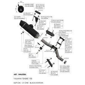 Exhaust Leovince Yamaha TÉNÉRÉ 700 / WORLD RAID / RALLY EDITION / EXTREME EDITION / EXPLORE EDITION LV ONE EVO BLACK EDITION