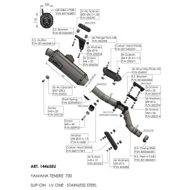 Exhaust Leovince Yamaha TÉNÉRÉ 700 / WORLD RAID / RALLY EDITION / EXTREME EDITION / EXPLORE EDITION LV ONE EVO