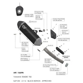 Exhaust Leovince Yamaha TÉNÉRÉ 700 / WORLD RAID / RALLY EDITION / EXTREME EDITION / EXPLORE EDITION LV-14 BLACK EDITION