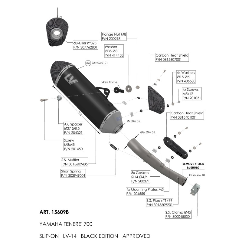 Exhaust Leovince Yamaha TÉNÉRÉ 700 / WORLD RAID / RALLY EDITION / EXTREME EDITION / EXPLORE EDITION LV-14 BLACK EDITION Exhaust Leovince Yamaha TÉNÉRÉ 700 / WORLD RAID / RALLY EDITION / EXTREME EDITION / EXPLORE EDITION LV-14 BLACK EDITION