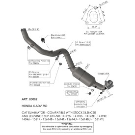 Escape Leovince Kit Collettori Racing Honda X-ADV