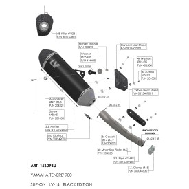 Exhaust Leovince Yamaha TÉNÉRÉ 700 / WORLD RAID / RALLY EDITION / EXTREME EDITION / EXPLORE EDITION LV-14 BLACK EDITION